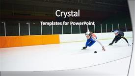  Presentation with skating - Presentation design with speed skating sport with young background and a wine colored foreground