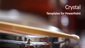  Presentation with drums - Presentation design consisting of speed sound - drums conceptual image background and a  colored foreground
