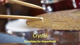  Presentation with drums - Presentation theme consisting of speed sound - drums conceptual image background and a  colored foreground