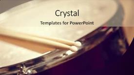  Presentation with drums - PPT layouts consisting of speed sound - drums conceptual image background and a lemonade colored foreground