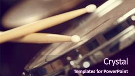  Presentation with drums - PPT layouts consisting of speed sound - drums conceptual image background and a wine colored foreground