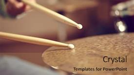  Presentation with drums - PPT layouts featuring speed sound - drums conceptual image background and a  colored foreground