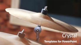  Presentation with drums - Colorful PPT theme enhanced with speed sound - set of drums backdrop and a  colored foreground