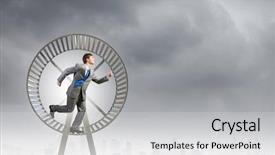  Presentation with ship wheel anchor - Cool new PPT theme with speed traps - young businessman running in huge backdrop and a  colored foreground