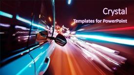  Presentation with self driving car - Audience pleasing presentation theme consisting of speed velocity - detail of car driving backdrop and a wine colored foreground