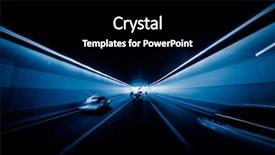  Presentation with car speeding - PPT layouts enhanced with speed velocity - speeding car through the tunnel background and a black colored foreground