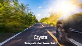  Presentation with car speeding - Amazing slides having speeding car with motion blur backdrop and a dark gray colored foreground