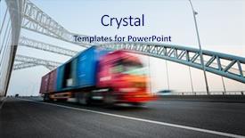  Presentation with truck - Theme featuring two labrador retriever dog puppies background and a coral colored foreground