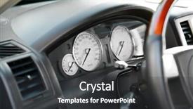  Presentation with automotive interior inside car - PPT theme enhanced with speedo - closeup of expensive car interior background and a dark gray colored foreground