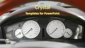  Presentation with interior - Slides enhanced with speedo - closeup of expensive car interior background and a tawny brown colored foreground