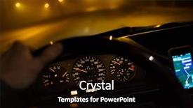  Presentation with driving - Presentation design having speedometer - driving car during low visibility background and a black colored foreground
