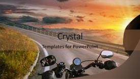  Presentation with pov - Presentation theme with speedometer - pov of motorbiker holding steering background and a coral colored foreground