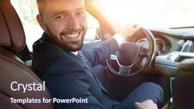  Presentation with 3d man sitting question mark - PPT theme with speedometer - successful man sitting behind background and a navy blue colored foreground