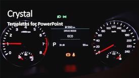  Presentation with illumination - Cool new slide deck with speedometer dashboard with illumination backdrop and a black colored foreground