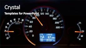  Presentation with illuminated - Slide set enhanced with speedometer of a car illuminated background and a black colored foreground