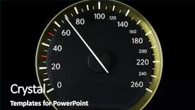  Presentation with air pollution car - PPT theme with speedometer of a car showing background and a black colored foreground