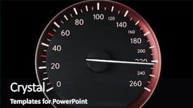  Presentation with car - Amazing PPT theme having speedometer of a car showing backdrop and a black colored foreground