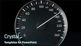  Presentation with car - Slides with speedometer of a car showing background and a wine colored foreground