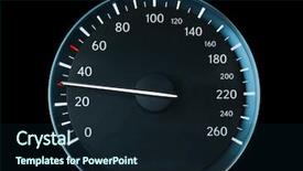  Presentation with ranning car on rroad - PPT theme having speedometer of a car showing background and a wine colored foreground