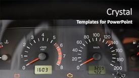  Presentation with old car - Beautiful PPT layouts featuring speedometer-of-an-old-simple backdrop and a black colored foreground