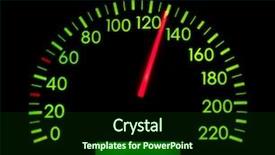  Presentation with green - Beautiful PPT theme featuring speedometer showing 130 glowing green backdrop and a forest green colored foreground