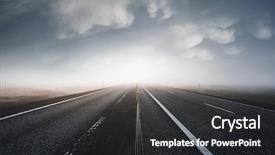  Presentation with road light - Audience pleasing PPT layouts consisting of speedway - asphalt road leaving backdrop and a dark gray colored foreground