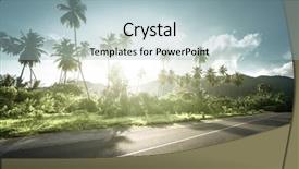  Presentation with empty road motion blur - Amazing slide set having speedway - empty road in jungle backdrop and a light blue colored foreground