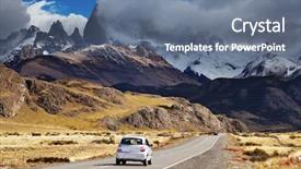  Presentation with clouds - Colorful slides enhanced with speedway - mount fitz roy backdrop and a ocean colored foreground