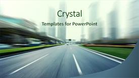  Presentation with urban - Amazing slide set having speepd view on urban road backdrop and a cream colored foreground