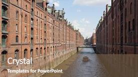  Presentation with hamburg - Colorful slides enhanced with speicherstadt hamburg germany backdrop and a coral colored foreground