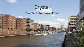  Presentation with hamburg - Audience pleasing slides consisting of speicherstadt-hamburg-germany backdrop and a light blue colored foreground