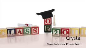  Presentation with well - Presentation having spell out class of 2011 background and a coral colored foreground