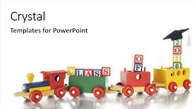  Presentation with success blocks - Presentation theme having spell out class of 2016 background and a white colored foreground