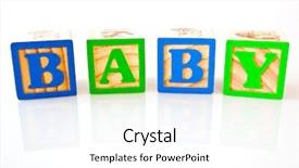  Presentation with baby blocks - Presentation theme having spelling baby with wooden blocks background and a white colored foreground