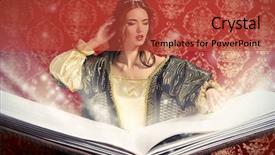  Presentation with barocco - Beautiful presentation design featuring spells vintage style renaissance backdrop and a red colored foreground