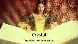  Presentation with barocco - Presentation theme with spells vintage style renaissance background and a blonde colored foreground