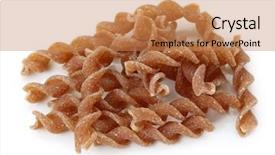  Presentation with brown sugar isolated on white - Theme enhanced with spelt pasta isolated on white background background and a coral colored foreground