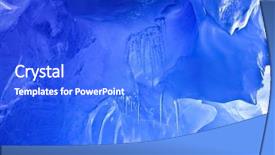  Presentation with inside an ice cave - Audience pleasing theme consisting of spelunking - blue ice cave covered backdrop and a cobalt blue colored foreground