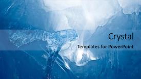  Presentation with ice blue - Theme with spelunking - blue ice cave background and a light blue colored foreground