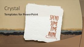  Presentation with self care - Slide deck enhanced with spend-some-time-alone-inspirational background and a coral colored foreground