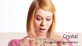  Presentation with ten virgins - Theme having spending money - blond girl woman background and a coral colored foreground
