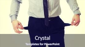  Presentation with empty - Slide set enhanced with spending money - handsome businessman showing his empty background and a navy blue colored foreground