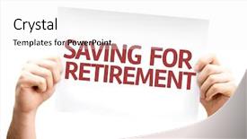  Presentation with retirement - Colorful PPT theme enhanced with spending plan goals - saving for retirement card isolated backdrop and a white colored foreground