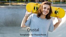  Presentation with joyful - Theme having spending time at the skate background and a light blue colored foreground