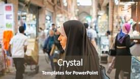  Presentation with woman muslim - Amazing PPT theme having spending time on traditional iranian backdrop and a tawny brown colored foreground