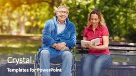  Presentation with reading - Presentation design featuring spending time together reading book background and a ocean colored foreground