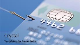  Presentation with addiction - PPT theme having spending with credit or phishing background and a teal colored foreground