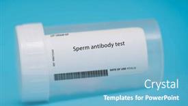  Presentation with antibody - Presentation theme consisting of sperm-antibody-test-this-test background and a  colored foreground