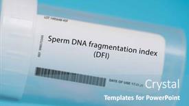  Presentation with male infertility - Theme featuring sperm-dna-fragmentation-index-dfi background and a light blue colored foreground