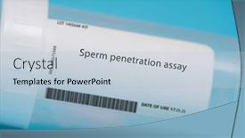  Presentation with cervical - Presentation theme featuring sperm-penetration-assay-this-test background and a light blue colored foreground